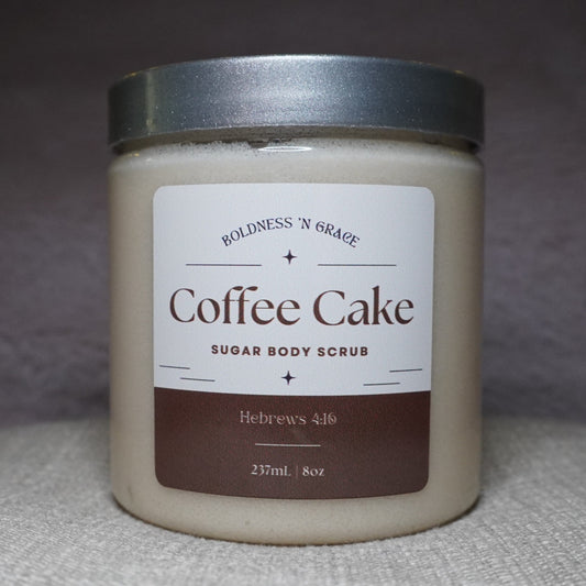 Coffee Cake Sugar Body Scrub - 8oz (Hebrews 4:16)